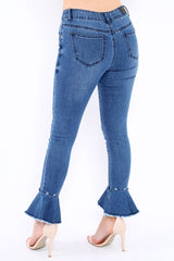 Denim Flared Jeans - Adaleine-Jeans