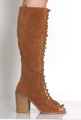 Devon Tan Knee High Boots-Boots