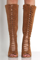 Devon Tan Knee High Boots-Boots