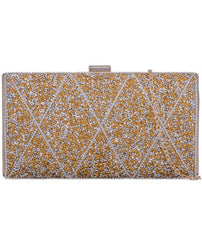 Diamante Diamond Pattern Clutch - Bea-Bags