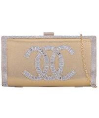 Diamante Embellished Clutch Bag - Brigitte-Bags
