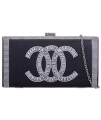 Diamante Embellished Clutch Bag - Brigitte-Bags