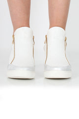 Dina White Wedged Trainers-Trainers