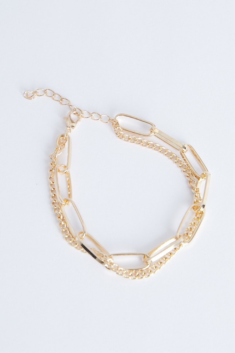 Double Layered Gold Anklet - Lilya-Accessories