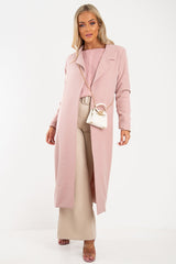 Dusty Pink Chunky Knit Sleeve Detail Jumper - Lillienne-Jumper