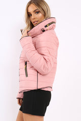Dusty Pink Padded Coat - Zara-Coats