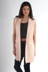 Ebony Pink Waist Coat-Coats