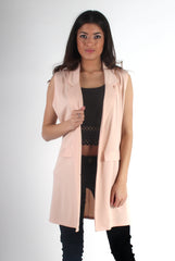 Ebony Pink Waist Coat-Coats