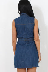 Effy Denim Sleeveless Dress-Dresses