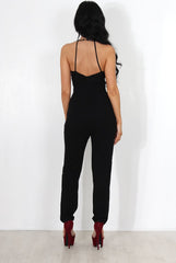 Eilysh Black Lace Up Jumpsuit-Jumpsuits