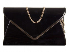 Ember Envelope Gold Trim Clutch Bag-Bags