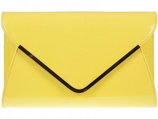 Ember Envelope Gold Trim Clutch Bag-Bags