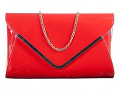 Ember Envelope Gold Trim Clutch Bag-Bags