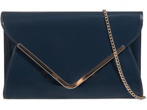 Ember Envelope Gold Trim Clutch Bag-Bags