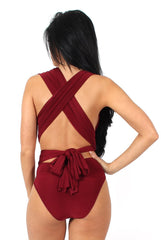 Emi Wine Multiway Bodysuit-Bodysuits