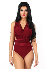Emi Wine Multiway Bodysuit-Bodysuits