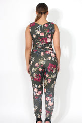 Emily Floral Tie Front Jumpsuit-Jumpsuits
