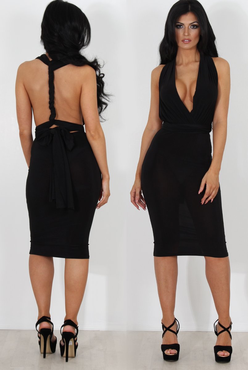 Emma Black Multiway Dress-Dresses