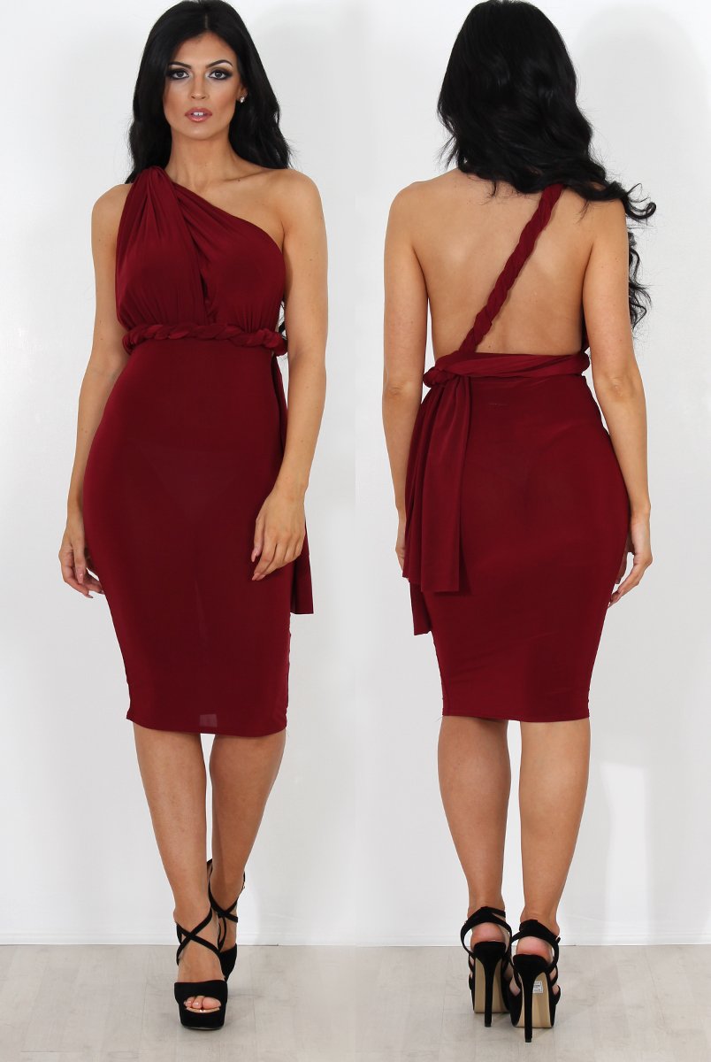 Emma Wine Multiway Dress-Dresses