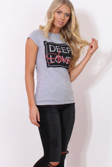 Erin Grey Slogan Top-Tops