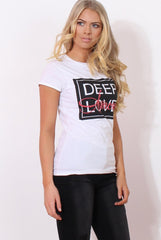 Erin White Slogan Top-Tops