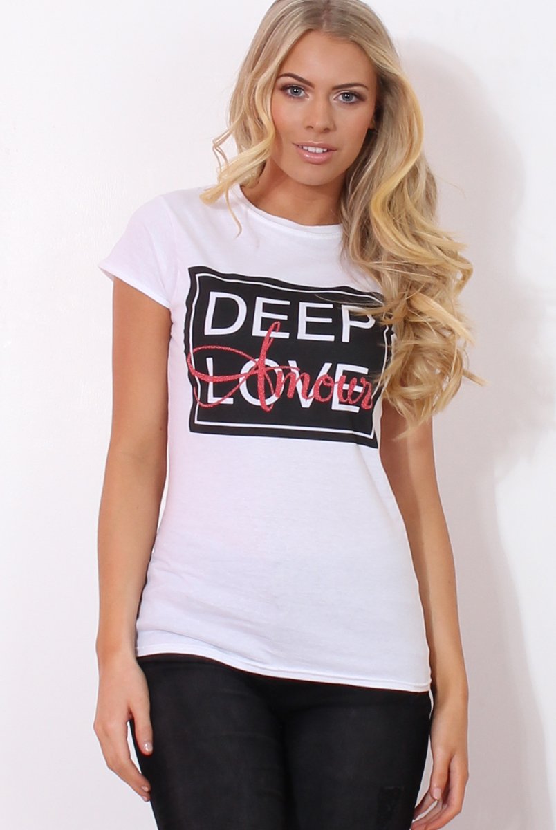 Erin White Slogan Top-Tops