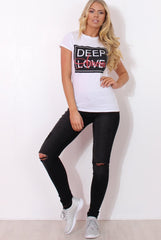 Erin White Slogan Top-Tops