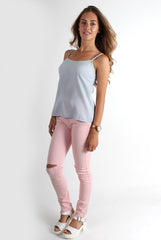 Evita Blue Cami Top-Tops