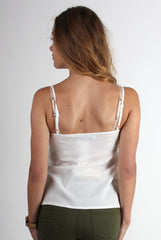 Evita White Cami Top-Tops