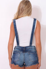 Ferona Dark Wash Dungarees-Dresses