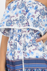 Floral Print Bandeau Playsuit - Nessa-Playsuits