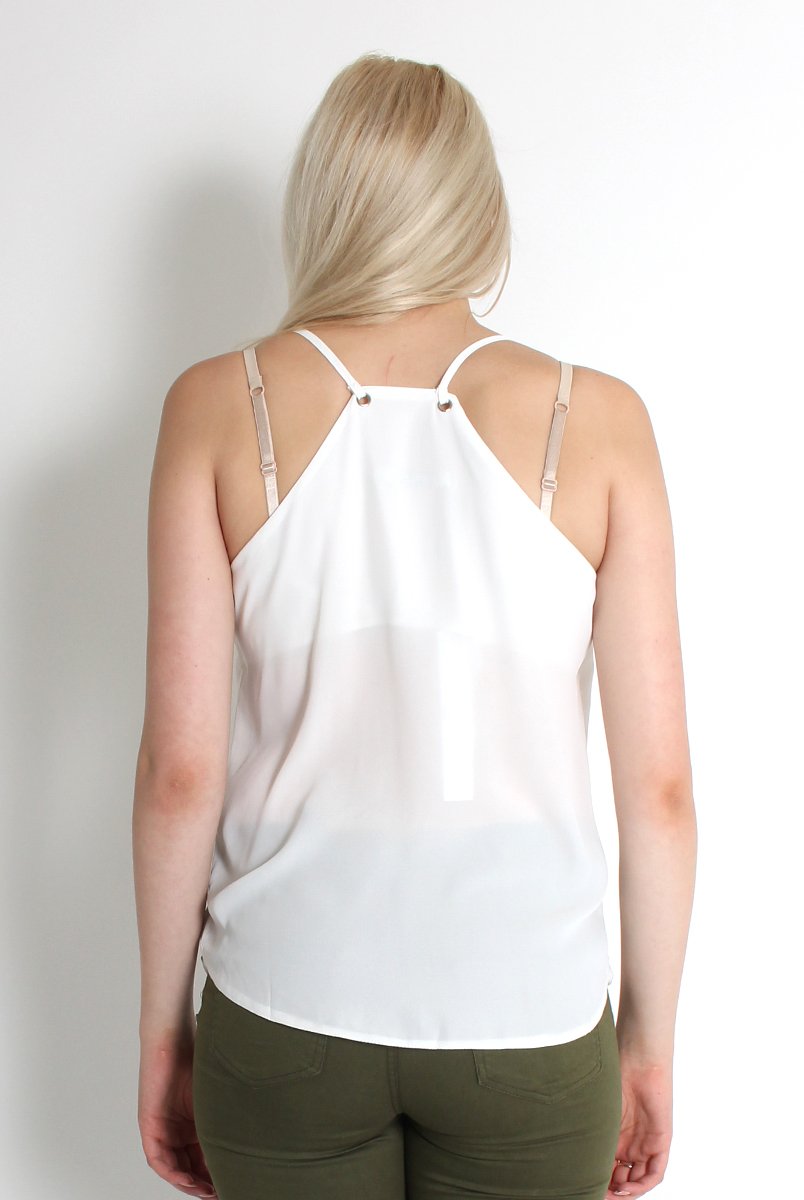 Florence White Crossover Top-Tops