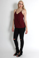 Florence Wine Crossover Top-Tops