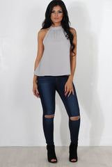 Francis Grey High Neck Top-Tops
