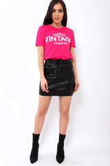 Fuchsia Amour Vintage Slogan T-shirt - Jennie-Tops