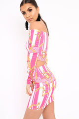 Fuchsia Chain Print Set - Adrie-Co-ords