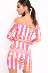 Fuchsia Chain Print Set - Adrie-Co-ords