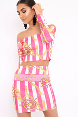 Fuchsia Chain Print Set - Adrie-Co-ords