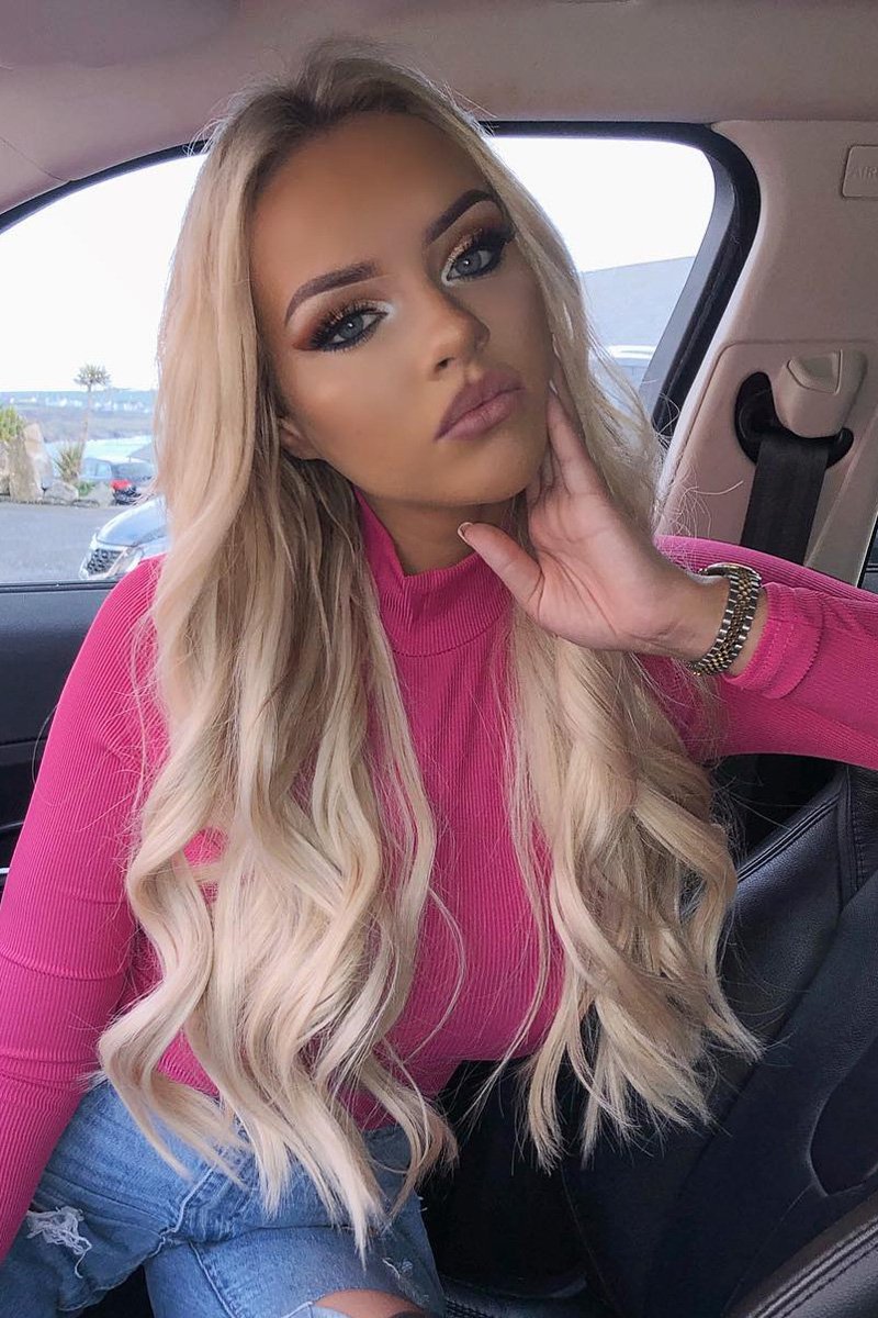 Fuchsia Rib Roll Neck Long Sleeve Top - Marci-Tops