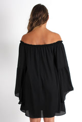 Gabriel Black Off The Shoulder Dress-Dresses