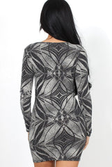 Gebba Black Ruched Bodycon Dress-Dresses