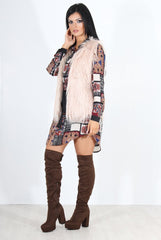 Gemma Wine Paisley Print Shirt Dress-Dresses