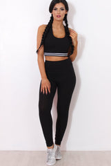 Geran Black Ribbed Two Piece Set-Co-ords