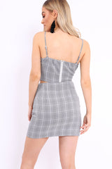 Gingham Bralet and Skirt Co-ord - Emery-Co-ords