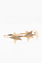 Gold 3 Glitter Star Design Headband - Abrielle-Hair