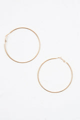 Gold Basic Large Hoop Earrings - Kaiana-Jewellery