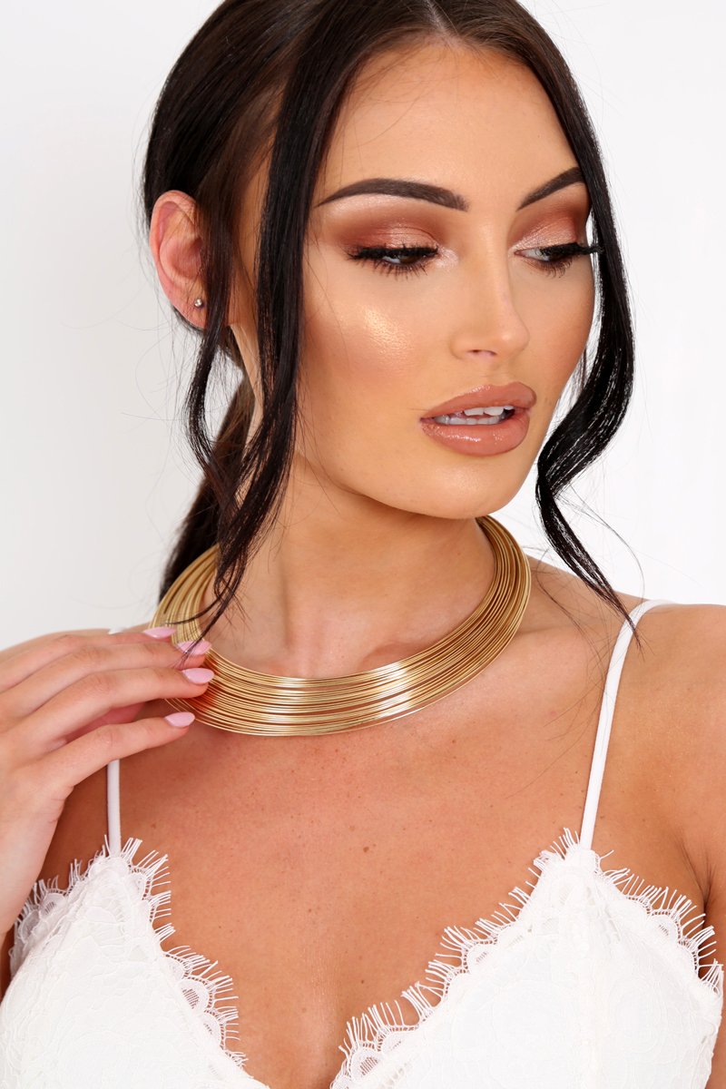 Gold Choker Layered Necklace - Haden-Jewellery