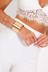 Gold Chunky Arm Cuff - Ishi-Jewellery