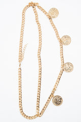 Gold Chunky Chain Coin Detail Belt - Milani-Belts