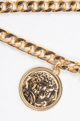 Gold Chunky Chain Coin Detail Belt - Milani-Belts